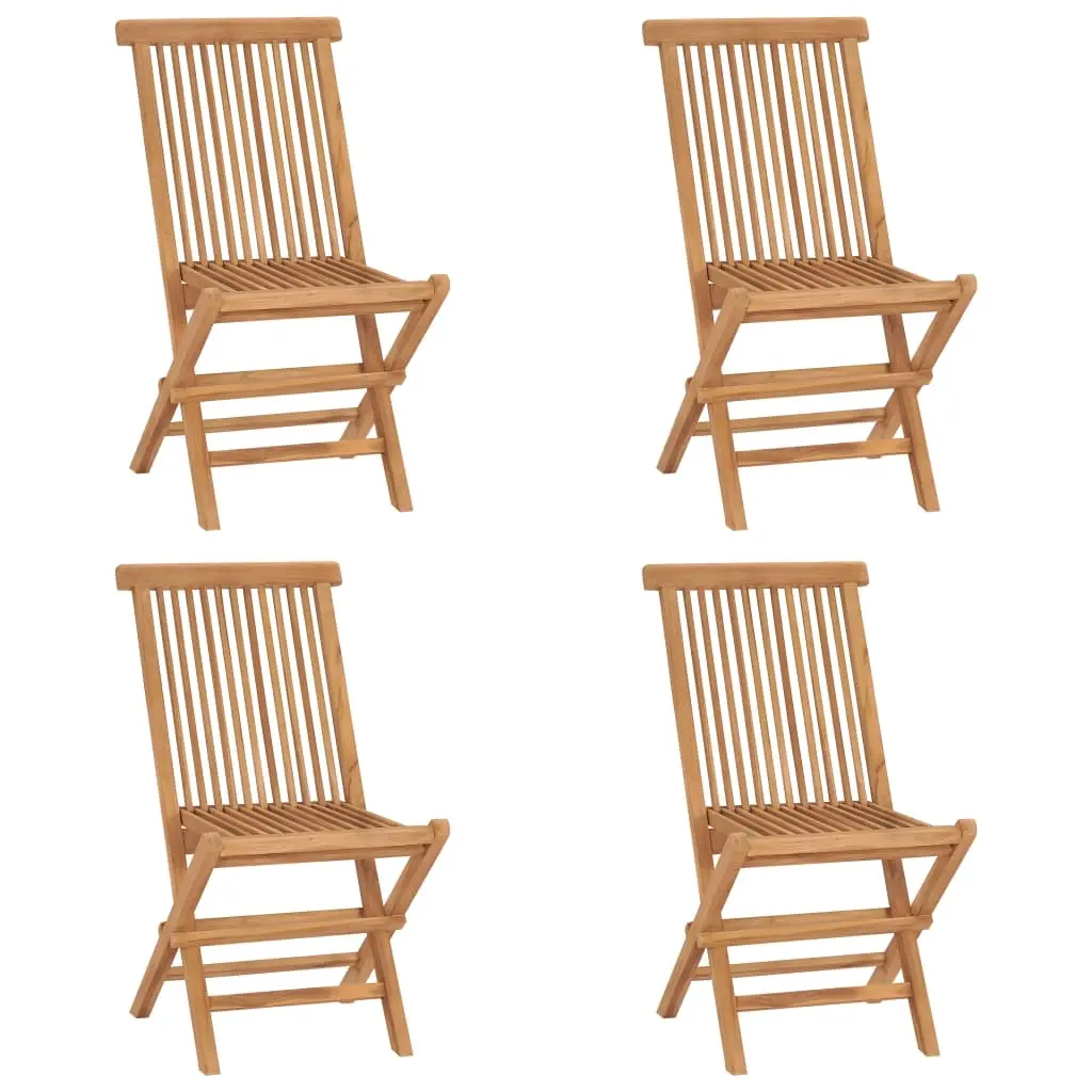 Folding Garden Chairs 4 pcs Solid Wood Teak 315442 - Furniture