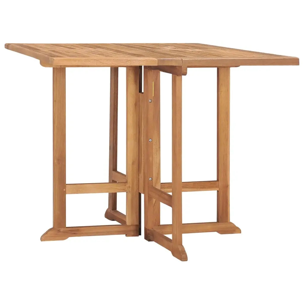 Folding Garden Dining Table 90x90x75 cm Solid Teak Wood 315448 - Furniture