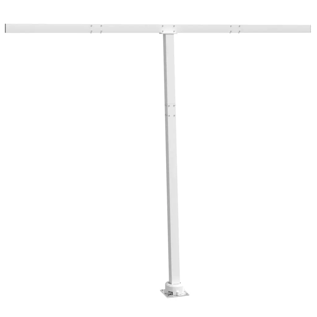 Awning Post Set White 300x245 cm Iron 315090 - Home & Garden