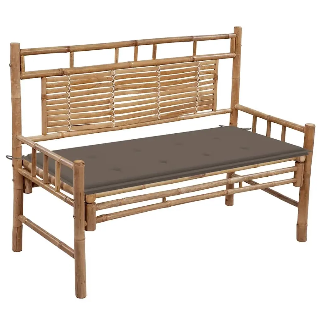 Garden Bench with Cushion 120 cm Bamboo 3063884 - Furniture