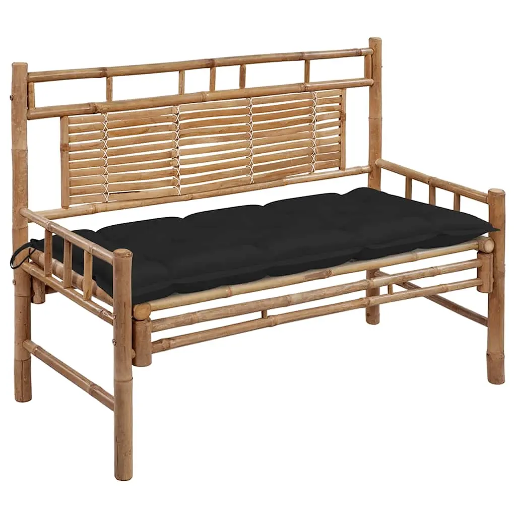 Garden Bench with Cushion 120 cm Bamboo 3063898 - Furniture