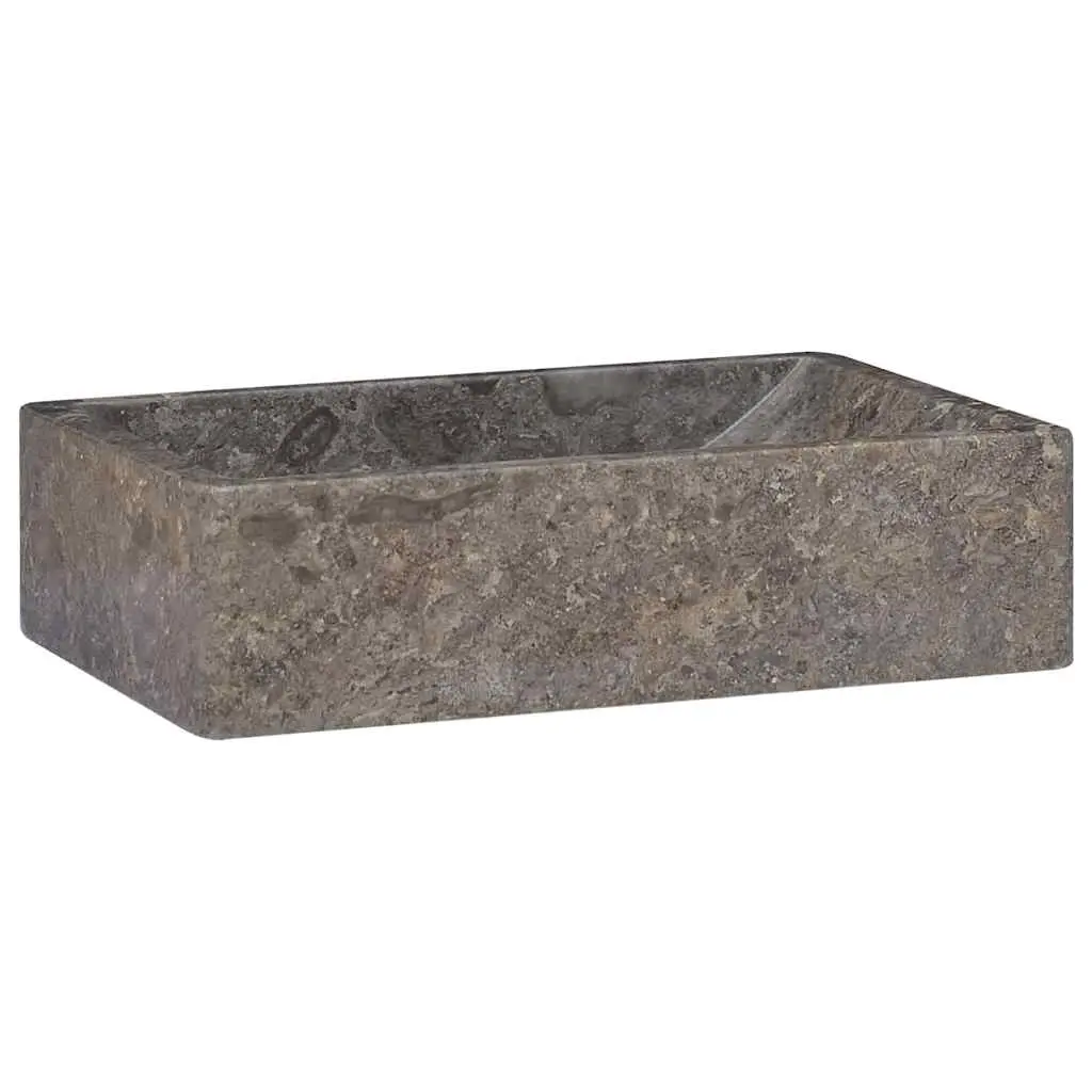 Sink 45x30x12 cm Marble High Gloss Grey 149156 - Hardware