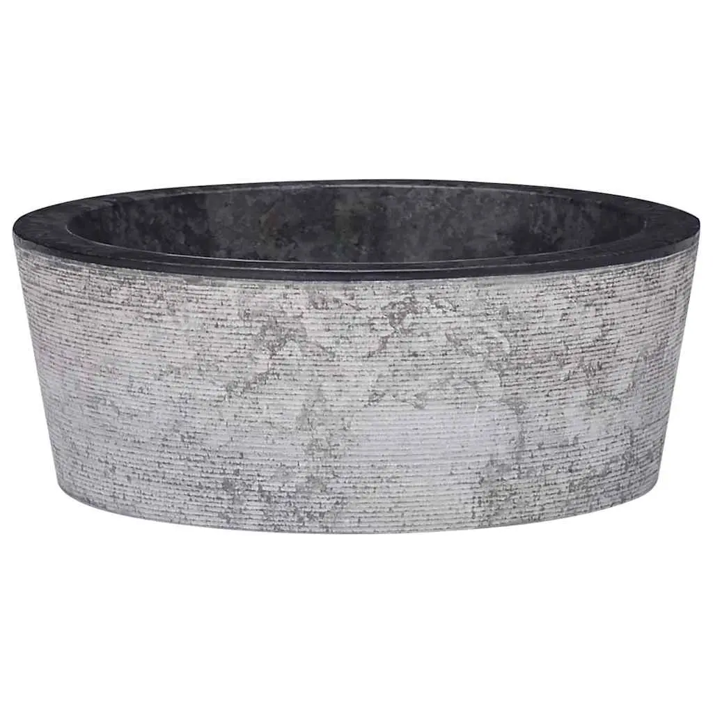 Sink Black Ø40x15 cm Marble 149178 - Hardware