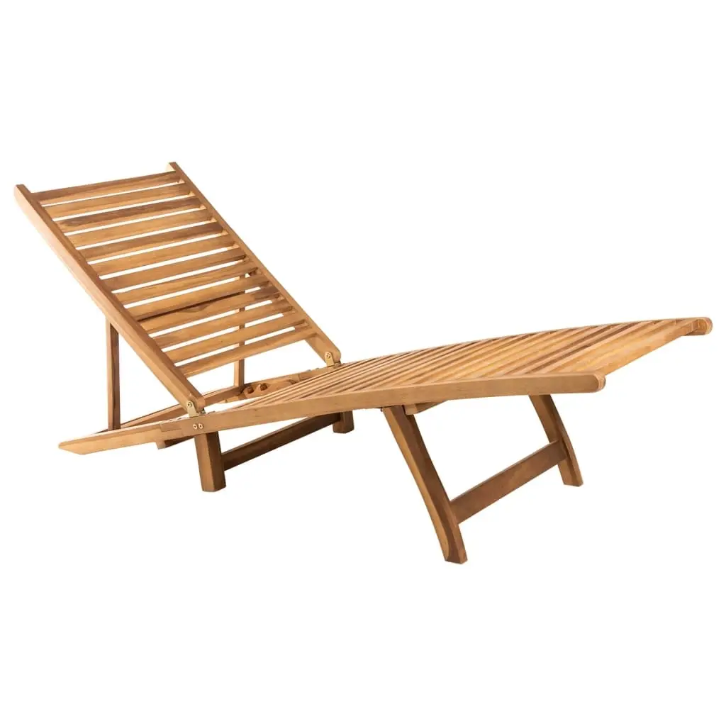 Sun Lounger Solid Teak Wood 316151 - Furniture