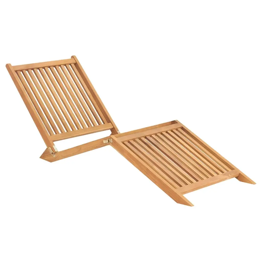 Sun Lounger Solid Teak Wood 316152 - Furniture