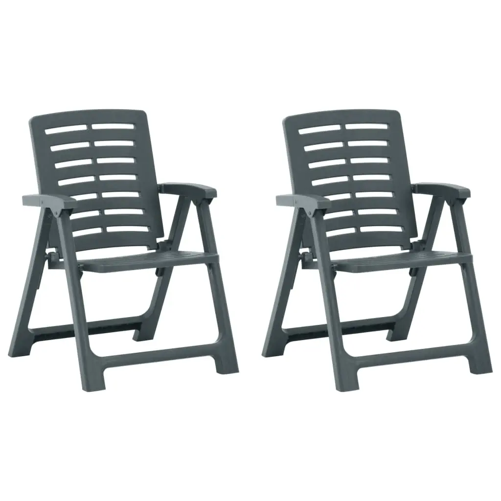 Garden Chairs 2 pcs Plastic Green 315837 - Furniture