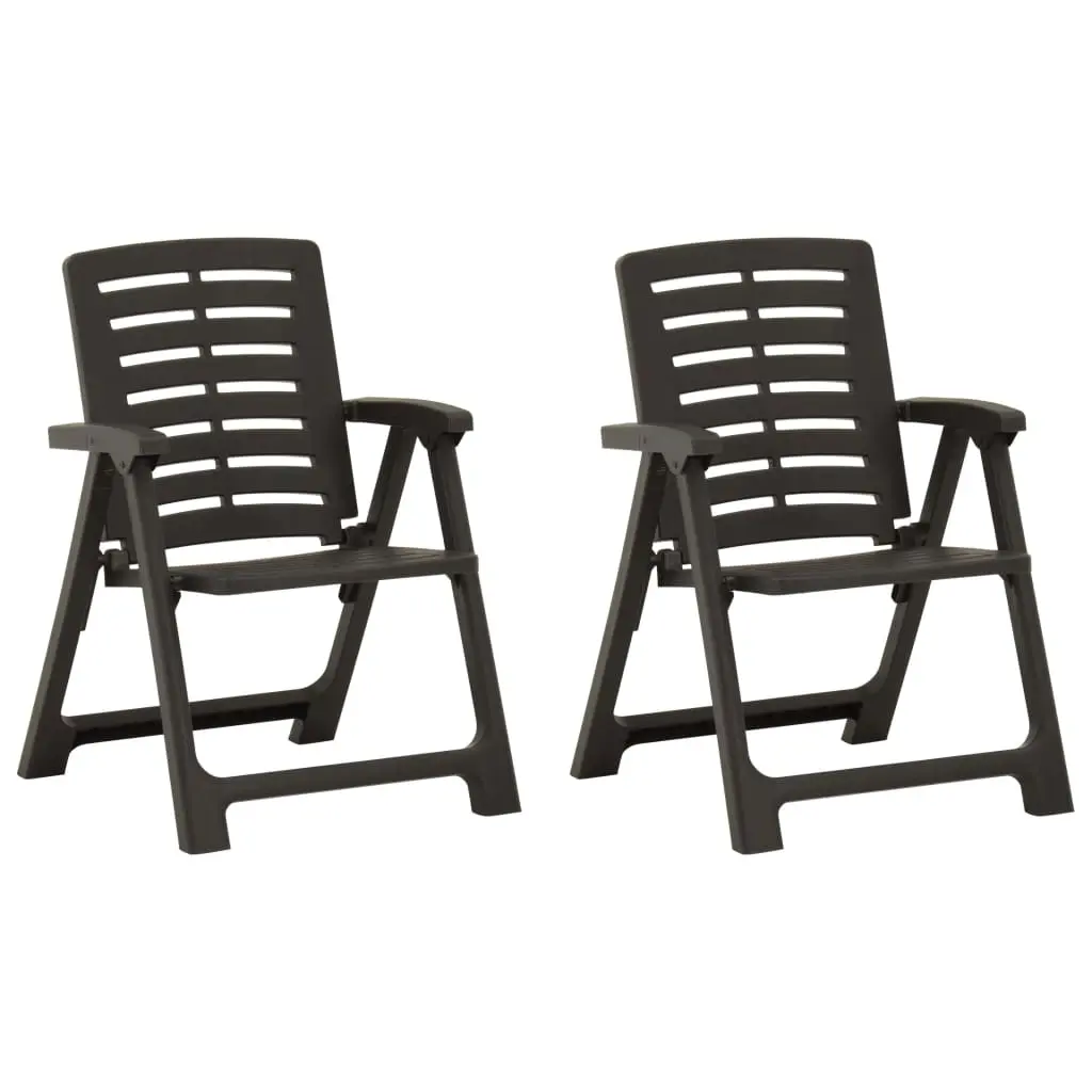 Garden Chairs 2 pcs Plastic Anthracite 315838 - Furniture