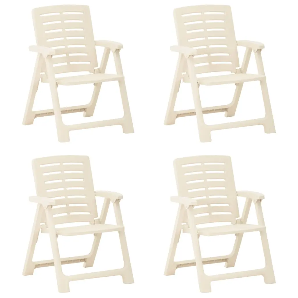 Garden Chairs 4 pcs Plastic White 315839 - Furniture