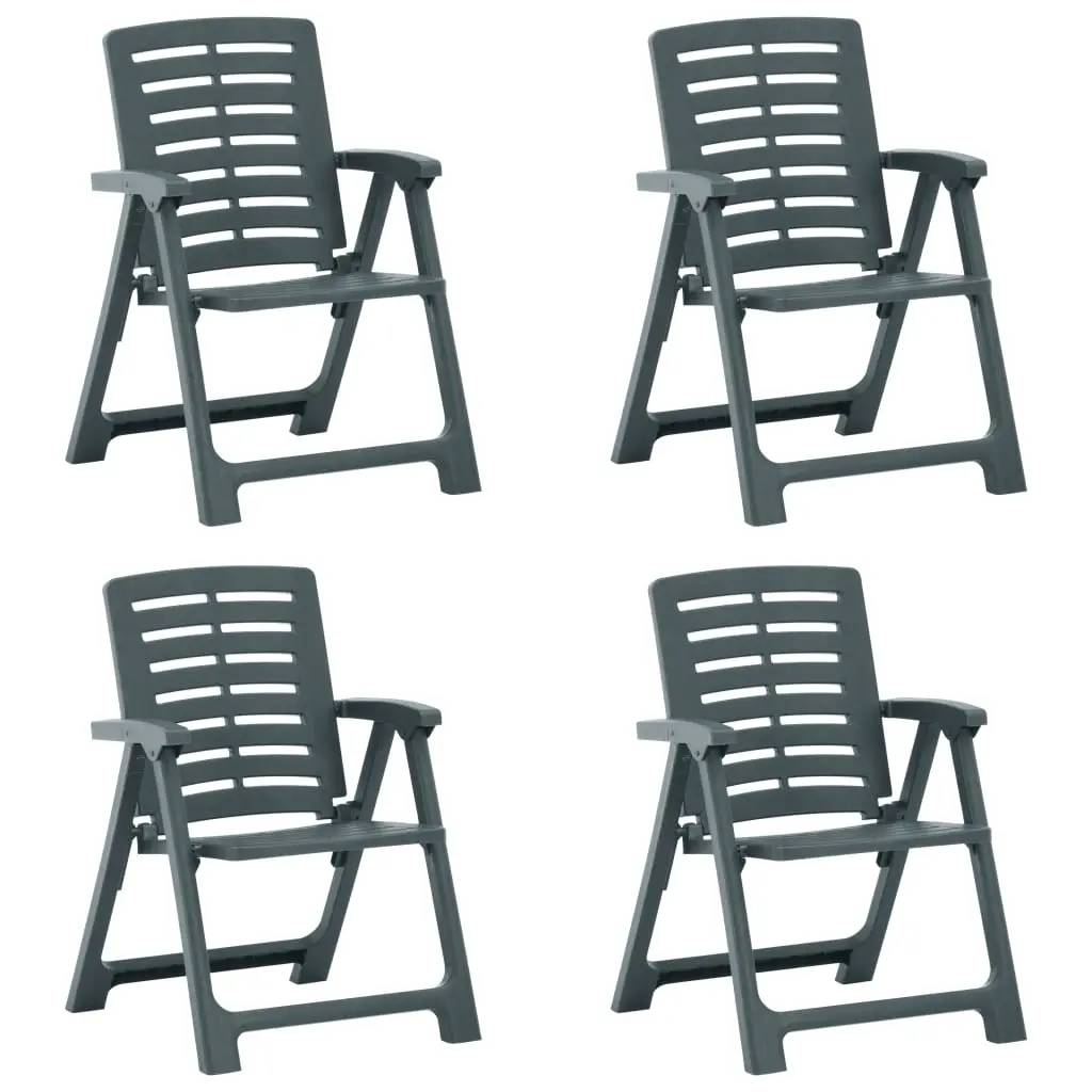 Garden Chairs 4 pcs Plastic Green 315840 - Furniture