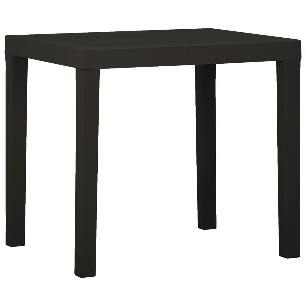 Garden Table Anthracite 79x65x72 cm Plastic 315845 - Furniture