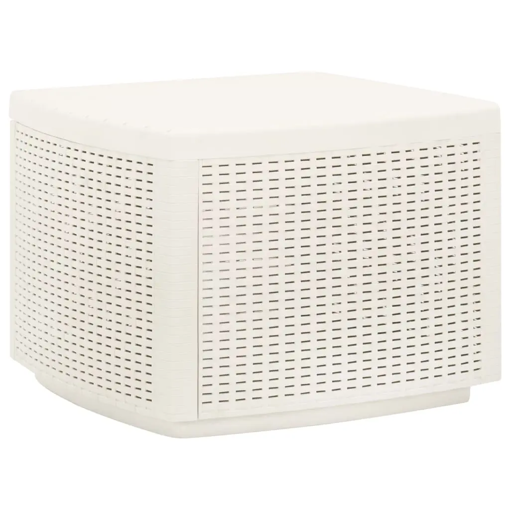 Garden Table White 53x53x40 cm Plastic 315856 - Furniture