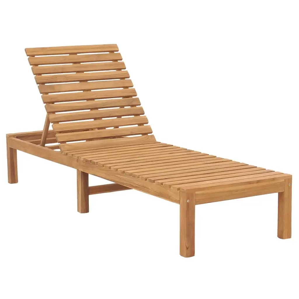 Sun Lounger Solid Wood Teak 316171 - Furniture