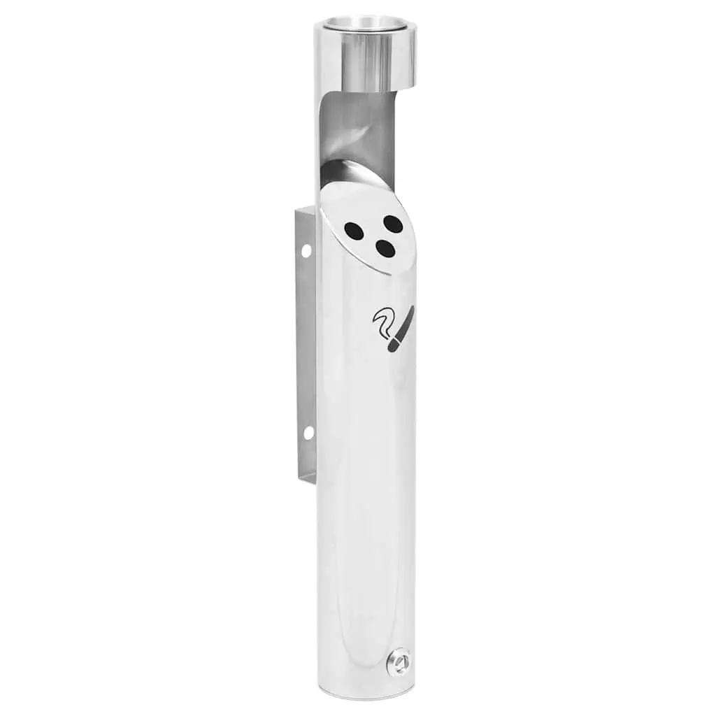 Wall Mounted Ashtray Stainless Steel 149570 - Home & Garden