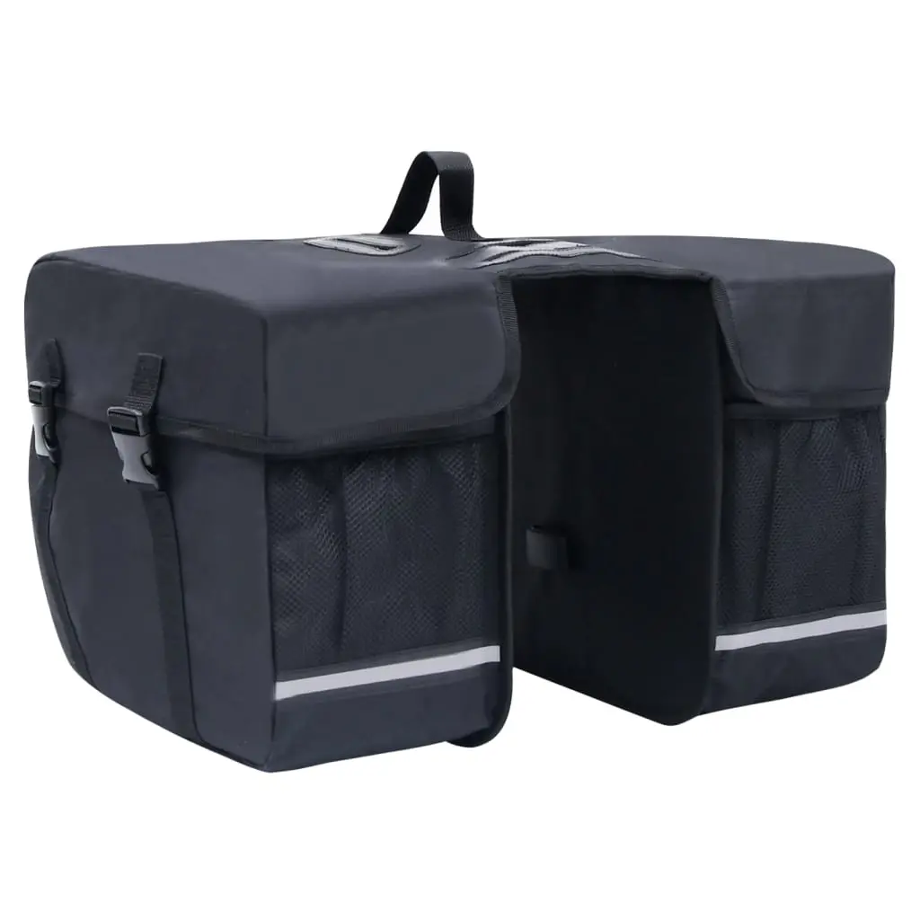 Double Bicycle Bag for Pannier Rack Waterproof 35 L Black 93251 - Sports & Outdoor