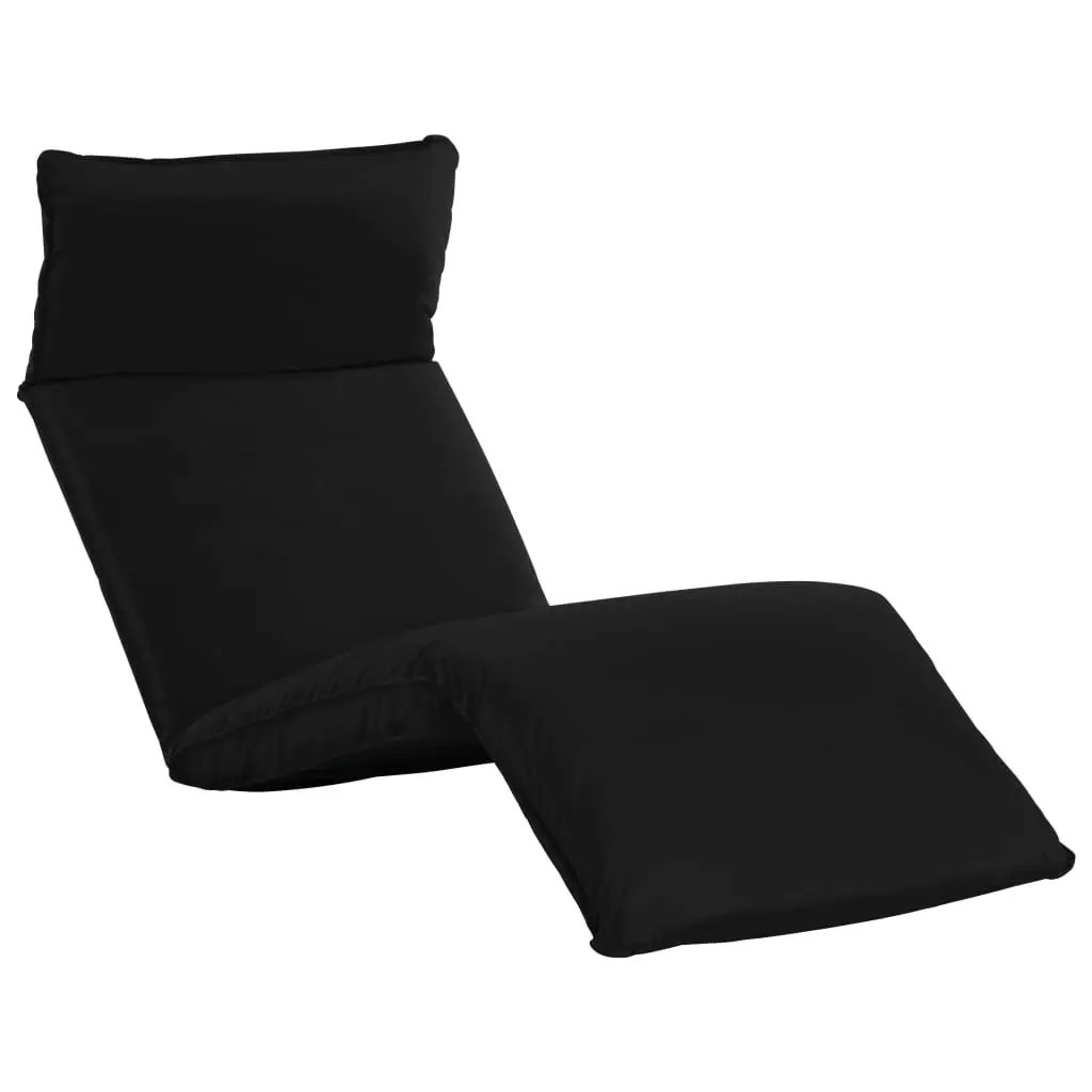 Foldable Sunlounger Oxford Fabric Black 316043 - Furniture