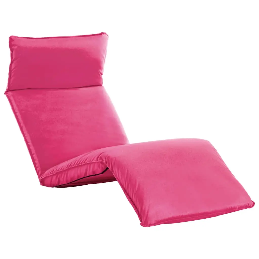 Foldable Sunlounger Oxford Fabric Pink 316047 - Furniture