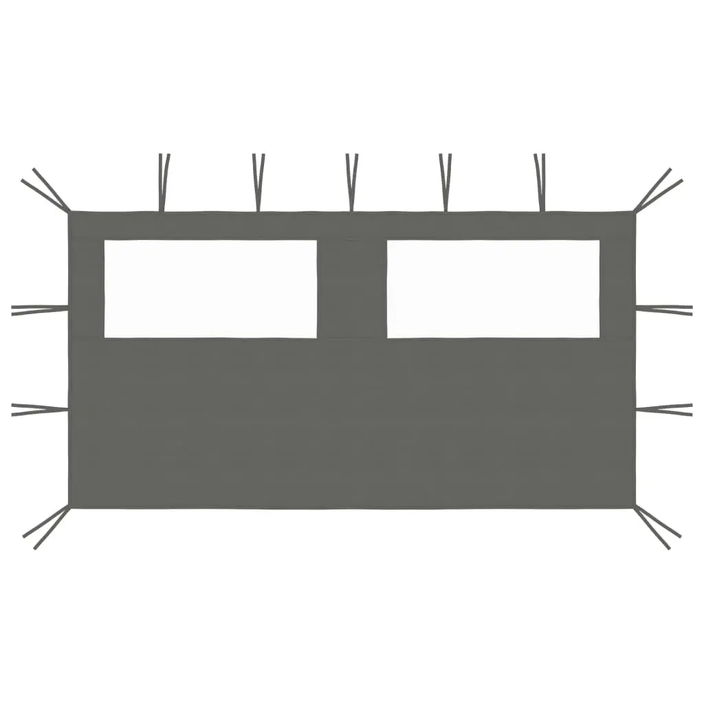 Gazebo Sidewall with Windows 4x2 m Anthracite 3070423 - Home & Garden
