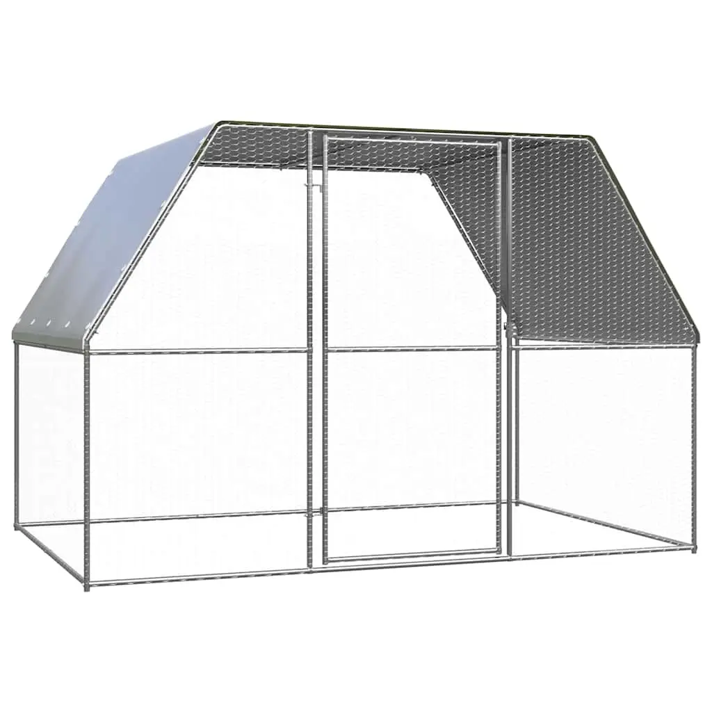 Outdoor Chicken Cage 3x2x2 m Galvanised Steel 150778 - Pets