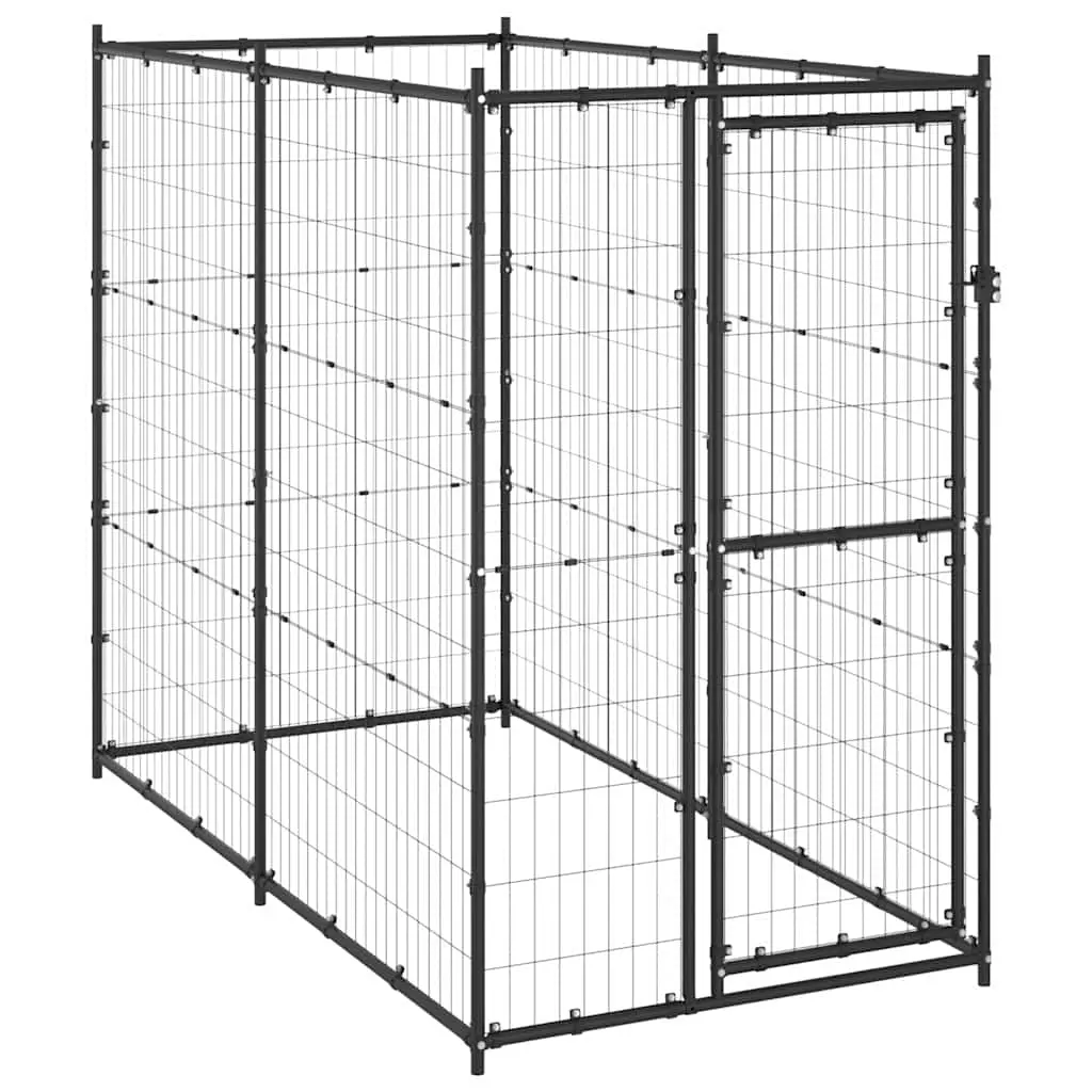 Outdoor Dog Kennel Steel 110x220x180 cm 150796 - Pets