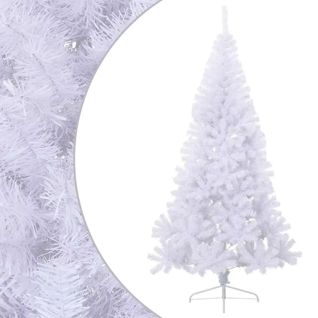 Artificial Half Christmas Tree with Stand White 210 cm PVC 328420 - Home & Garden