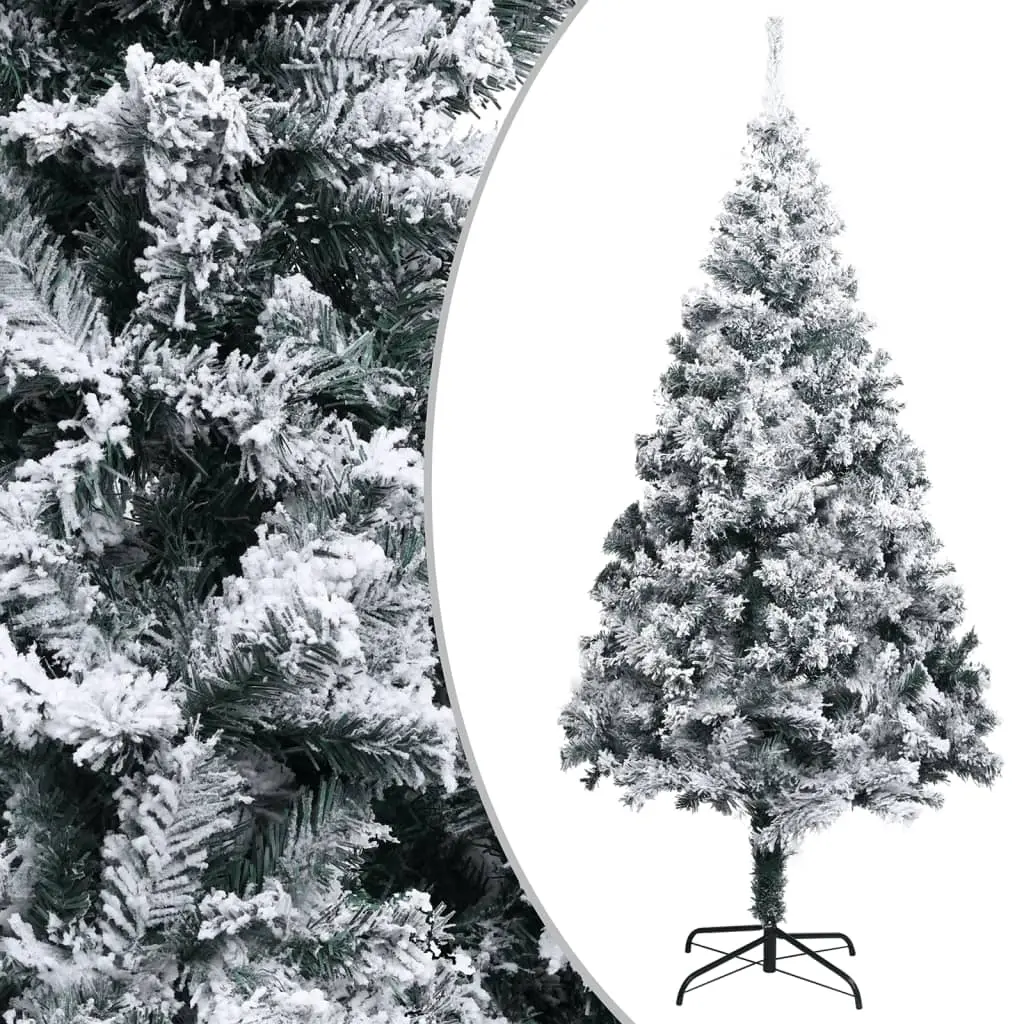 Artificial Christmas Tree with Flocked Snow Green 400cm PVC 328479 - Home & Garden