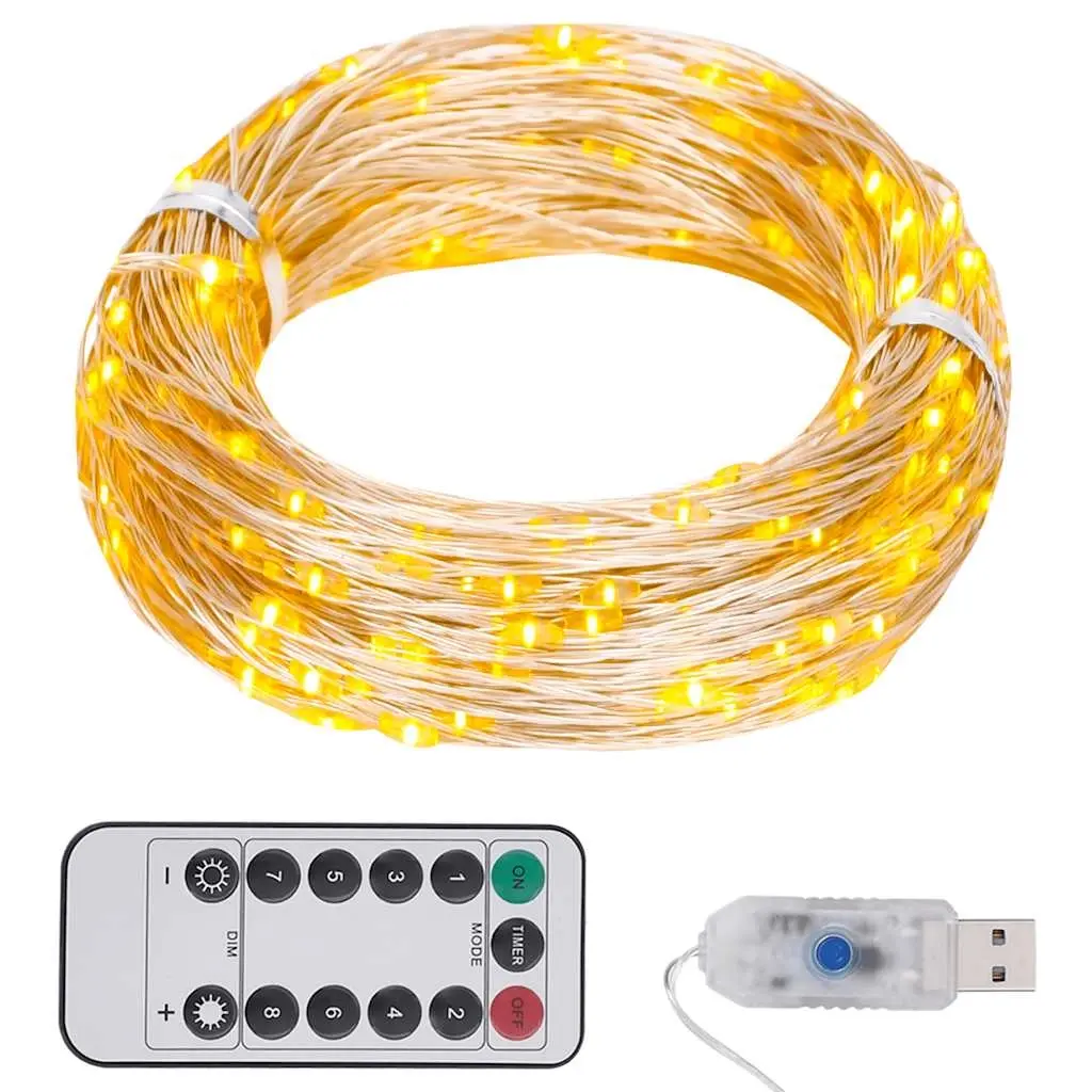 LED String with 150 LEDs Warm White 15 m 330048 - Home & Garden