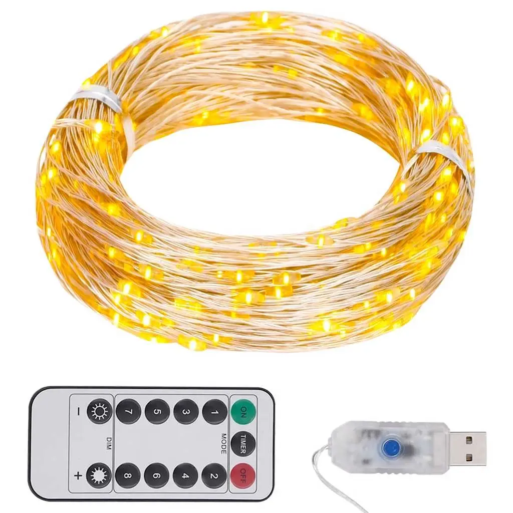 LED String with 300 LEDs Warm White 30 m 330049 - Home & Garden