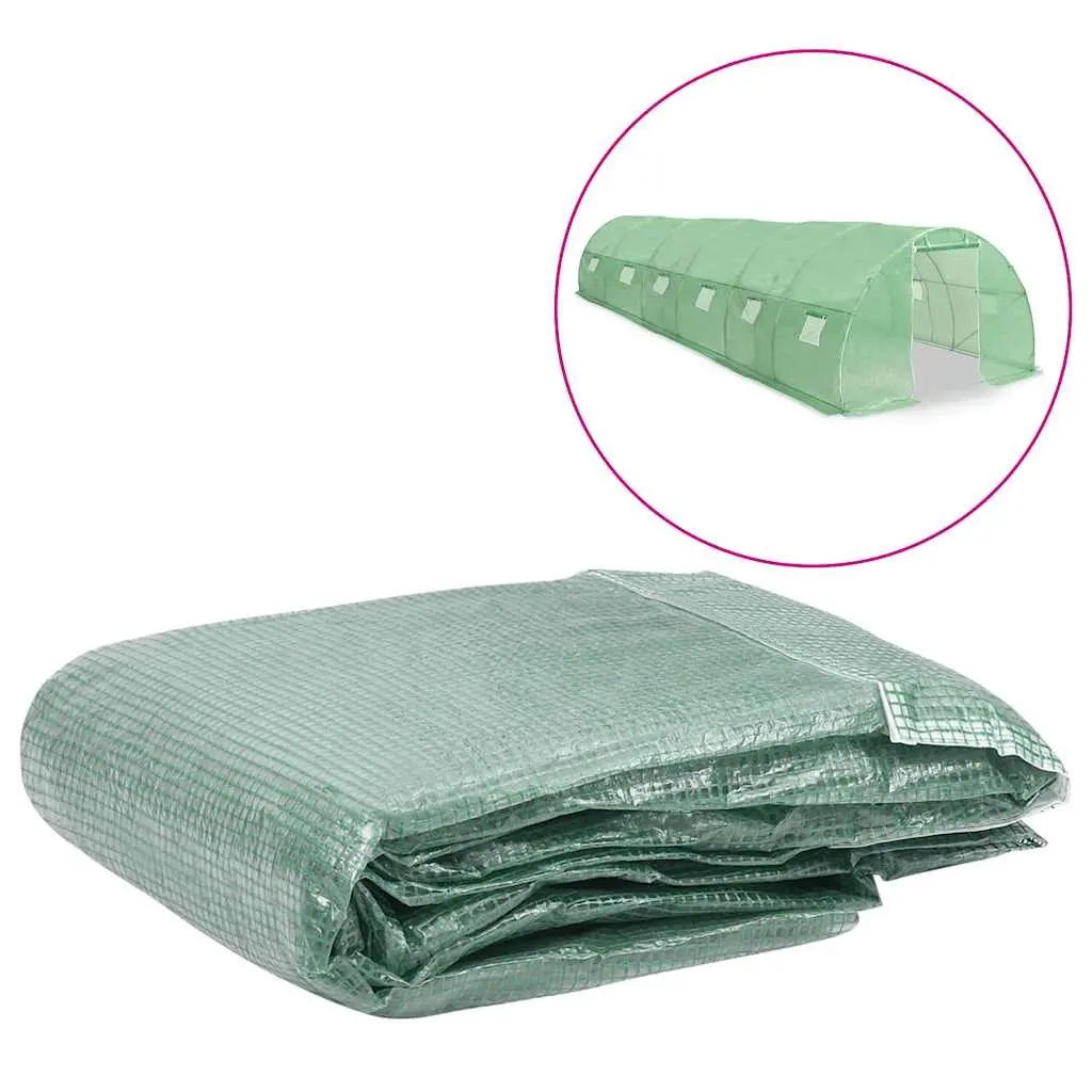 Greenhouse Replacement Cover (27 m²) 300x900x200 cm Green 316432 - Home & Garden