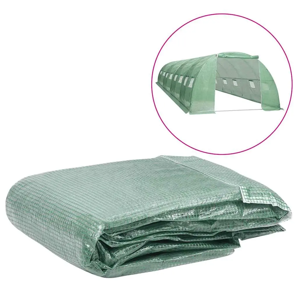 Greenhouse Replacement Cover (32 m²) 400x800x200 cm Green 316446 - Home & Garden