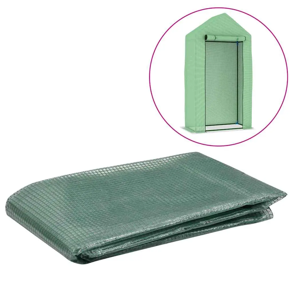 Greenhouse Replacement Cover (0.5 m²) 50x100x190 cm Green 316452 - Home & Garden