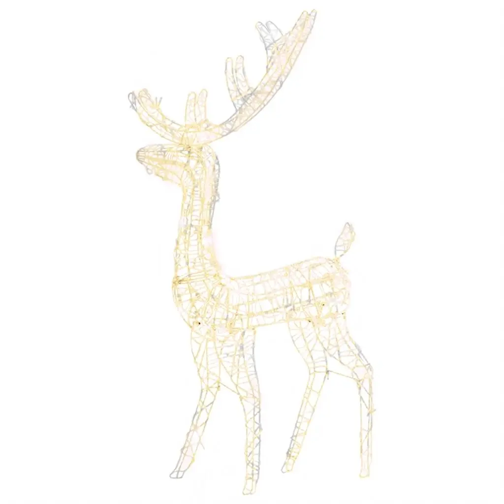 Acrylic Reindeer Christmas Decoration 140 LEDs 120 cm Warm White 329781 - Up to 60% Off Christmas Decoration Specials