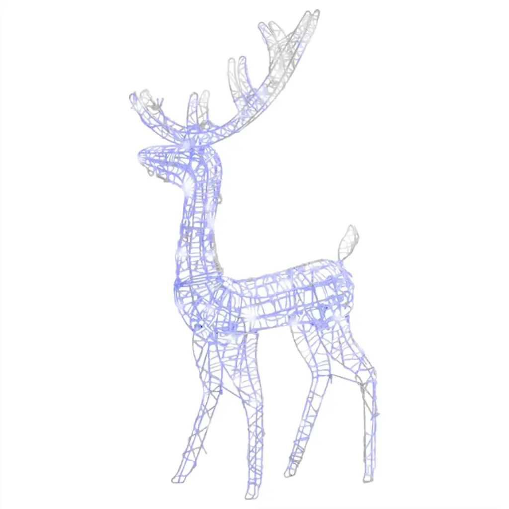 Acrylic Reindeer Christmas Decoration 140 LEDs 120 cm Blue 329783 - Up to 60% Off Christmas Decoration Specials