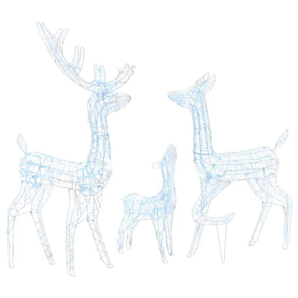 Acrylic Reindeer Family Christmas Decoration 300 LED Cold White 329794 - Up to 60% Off Christmas Decoration Specials