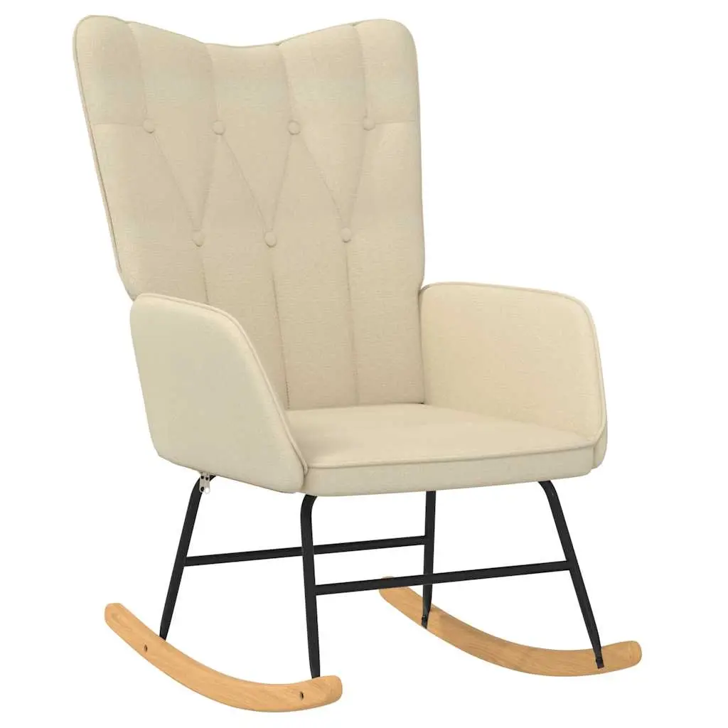 Rocking Chair Cream Fabric 327613 - Furniture