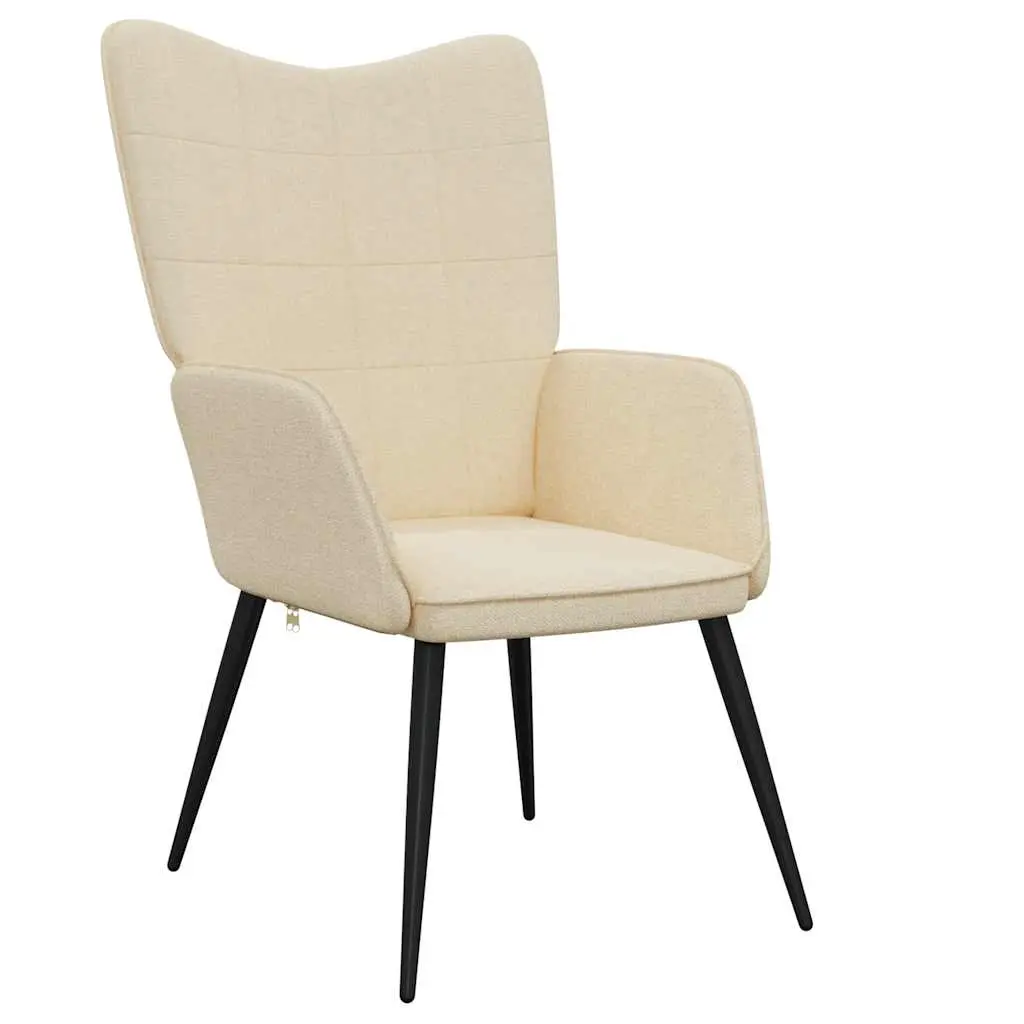 Relaxing Chair Cream Fabric 327943 - Furniture