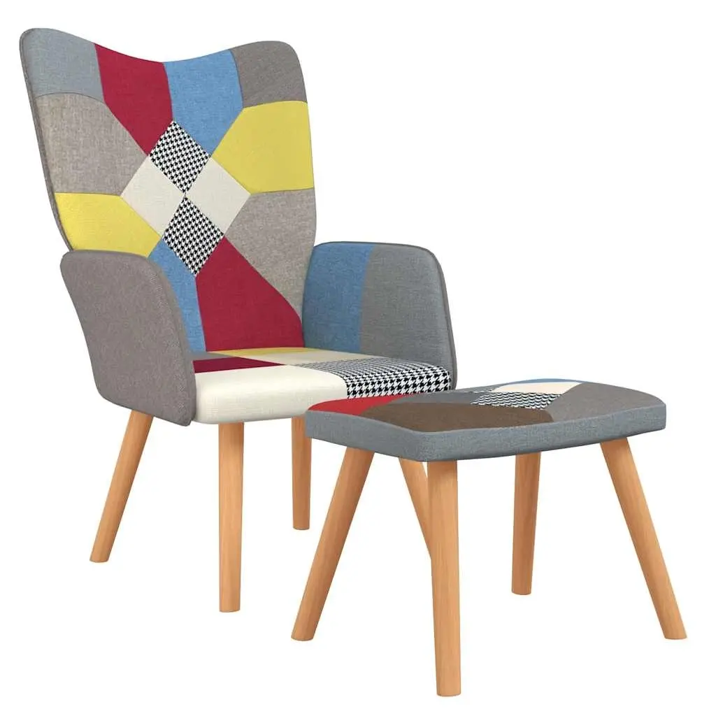 Relaxing Chair with a Stool Patchwork Fabric 328184 - Over 40% off Living Room Furniture