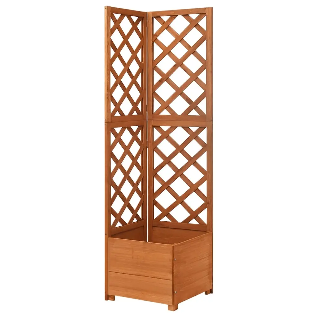 Corner Trellis Planter 40x40x150 cm Solid Fir Wood 316411 - Home & Garden