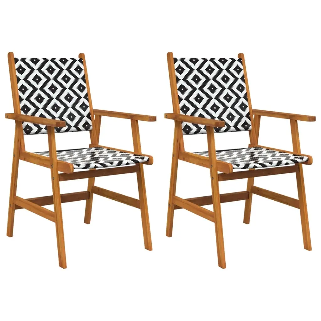 Garden Chairs 2 pcs Solid Acacia Wood 316249 - Furniture