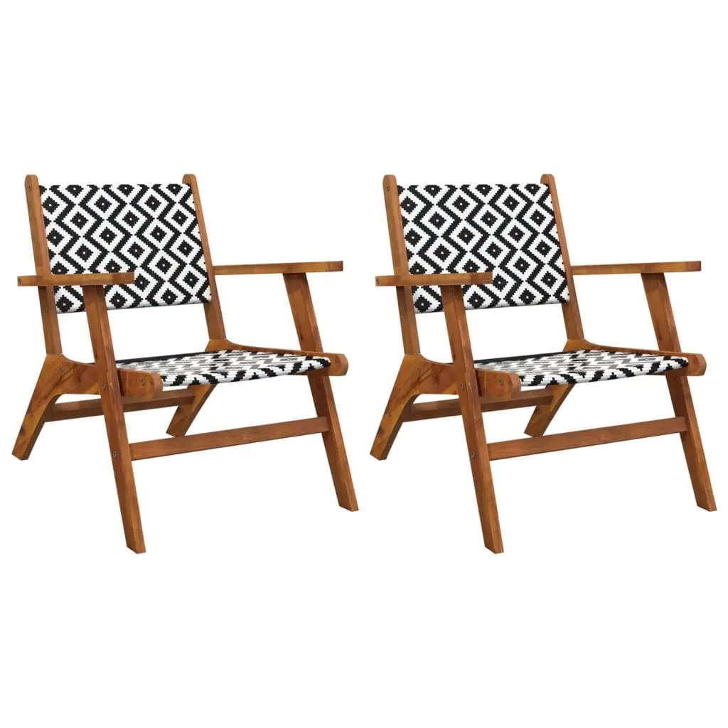 Garden Chairs 2 pcs Solid Acacia Wood 316250 - Furniture