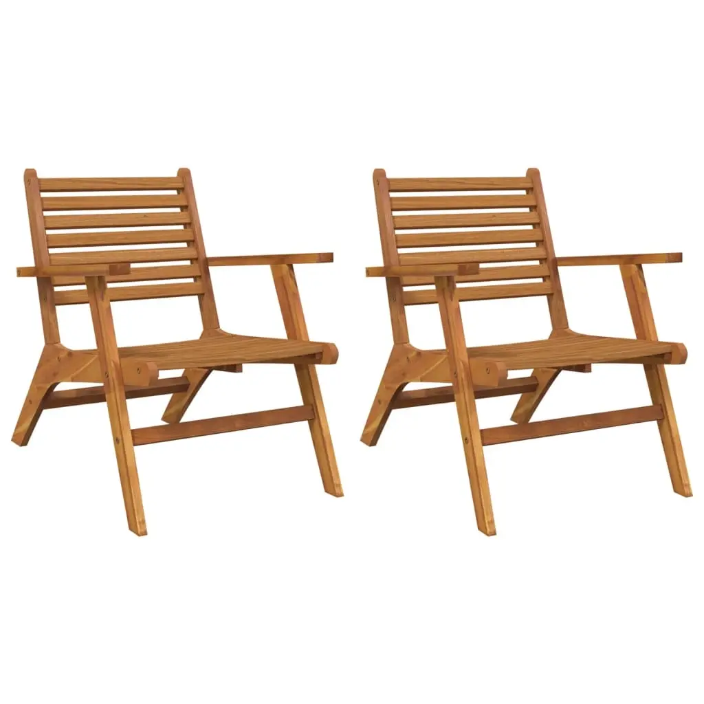 Garden Chairs 2 pcs Solid Wood Acacia 316252 - Up to 65% off Outdoor Furniture