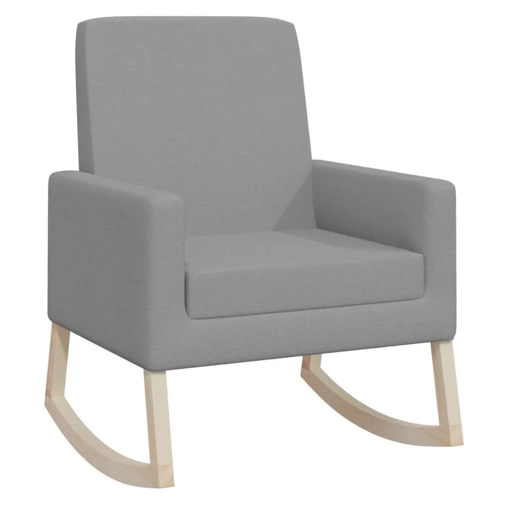 Rocking Chair Light Grey Fabric 329415 - Furniture