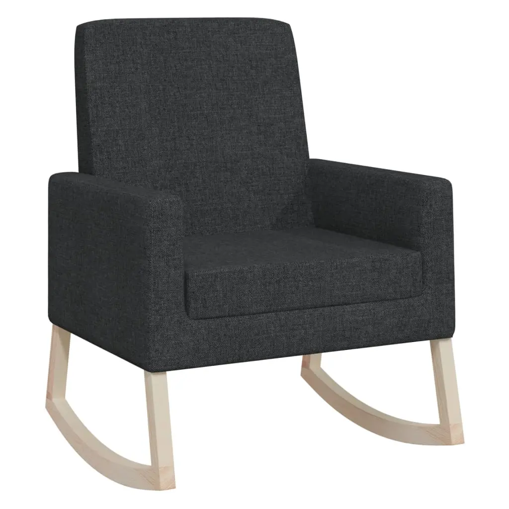 Rocking Chair Black Fabric 329417 - Furniture