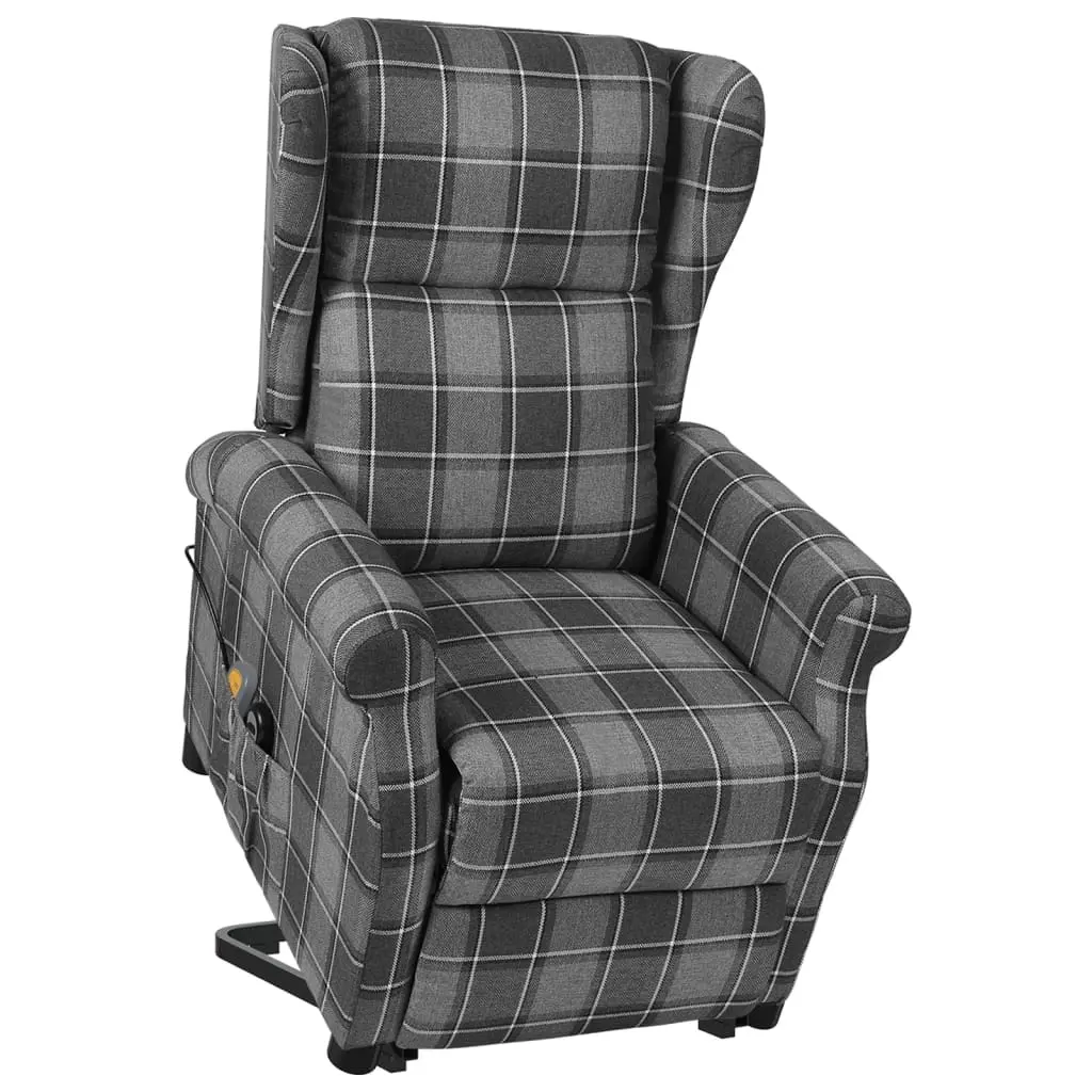 Stand up Massage Chair Grey Fabric 329471 - Furniture