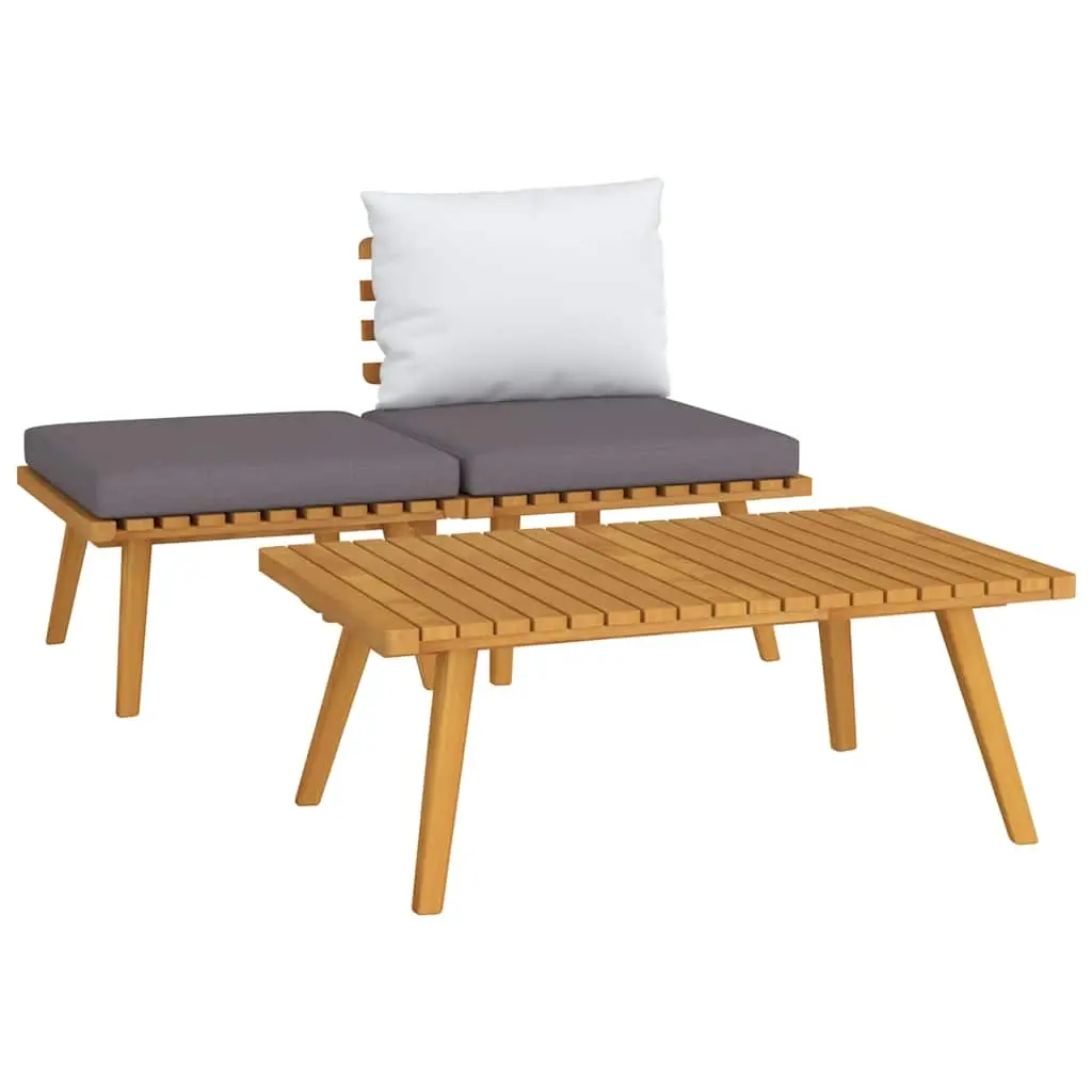 3 Piece Garden Lounge Set with Cushions Solid Acacia Wood 316265 - Furniture