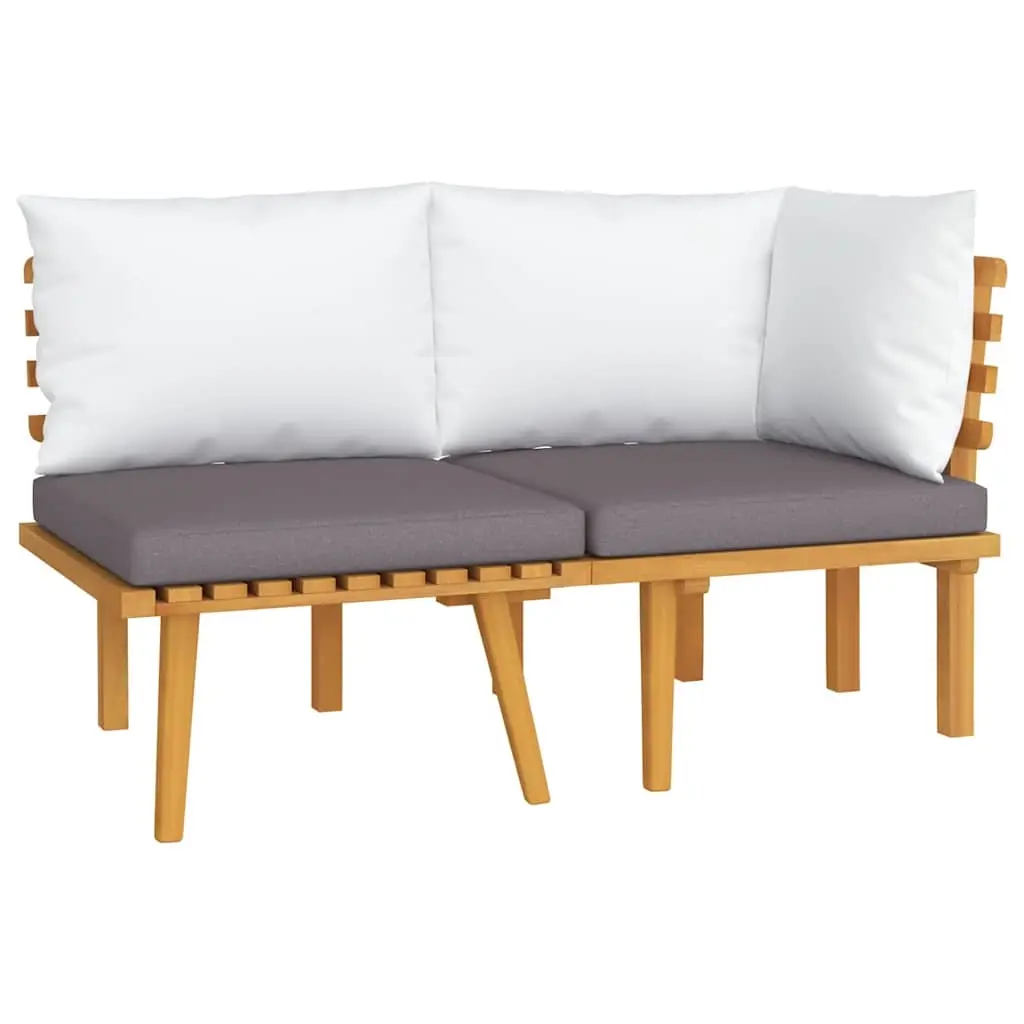 2 Piece Garden Lounge Set with Cushions Solid Acacia Wood 316266 - Furniture