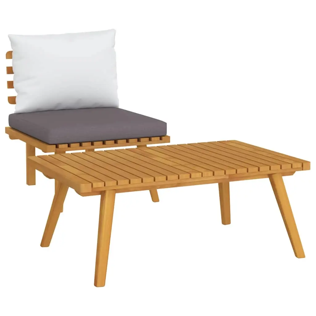 2 Piece Garden Lounge Set with Cushions Solid Acacia Wood 316267 - Furniture