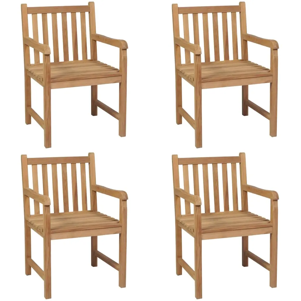 Outdoor Chairs 4 pcs Solid Teak Wood 3073001 - Furniture