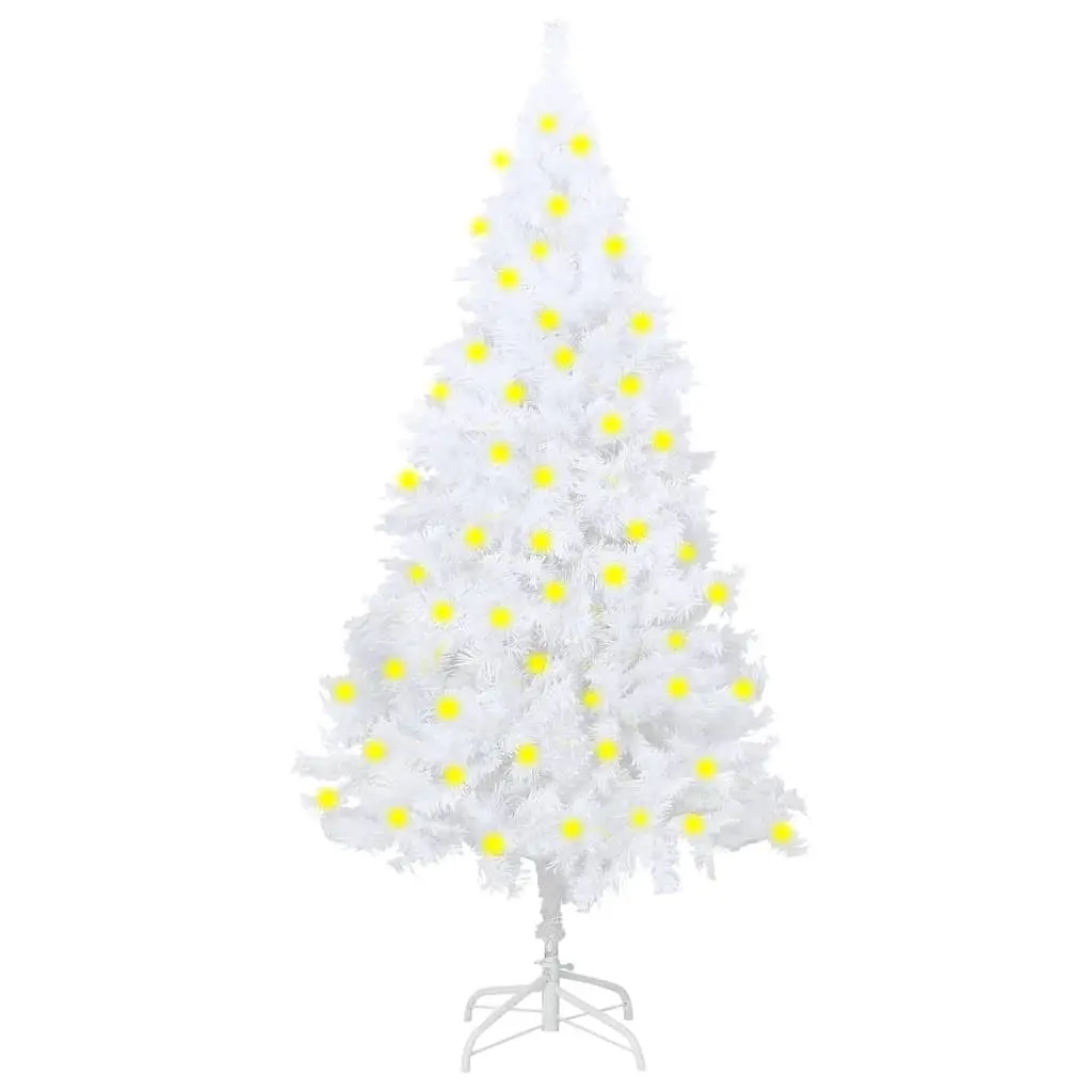 Artificial Pre-lit Christmas Tree with Thick Branches White 150 cm 3077454
