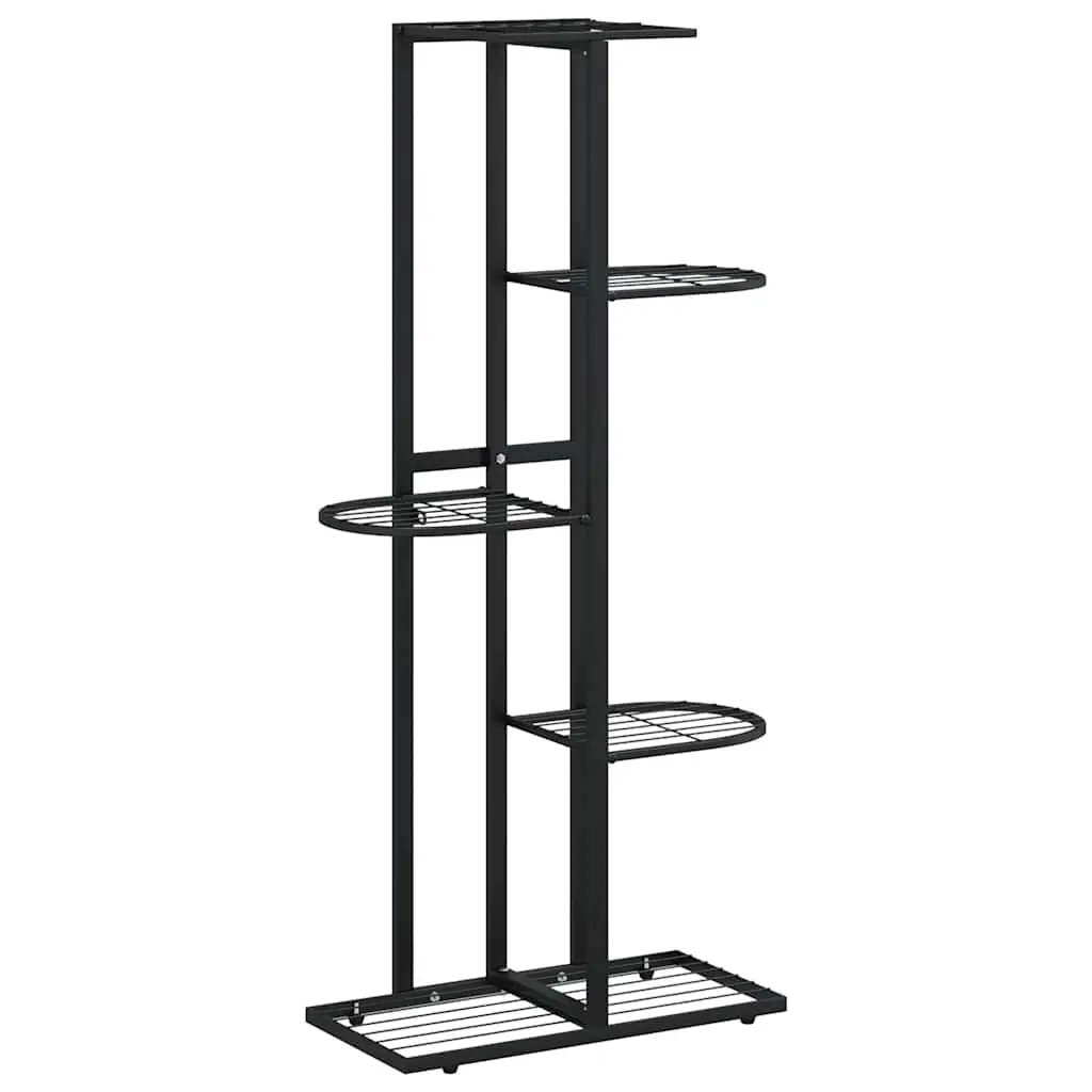 5-Floor Flower Stand 43x22x98 cm Black Metal 336110