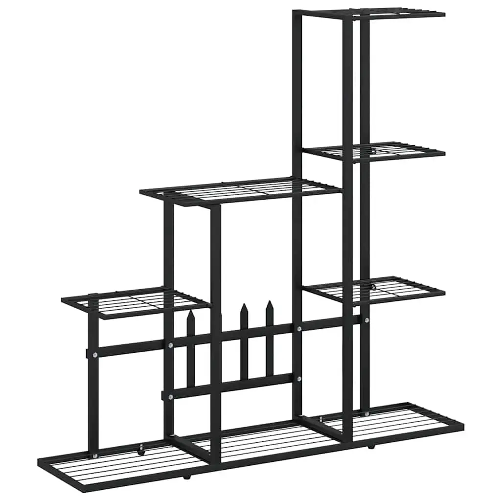 Flower Stand 94.5x25x88 cm Black Metal 336112 - Home & Garden